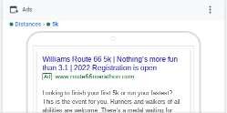 Example of Google Ad from Route 66 Marathon